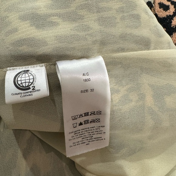 New GANNI leopard babydoll dress Puff Sleeves Mini S 2 XS - Picture 6 of 6